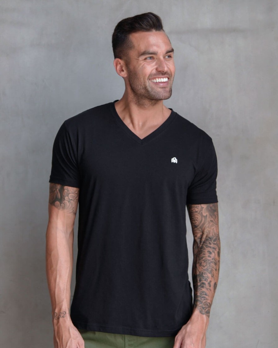 Tops INTO THE AM | V-Neck Tee - Branded