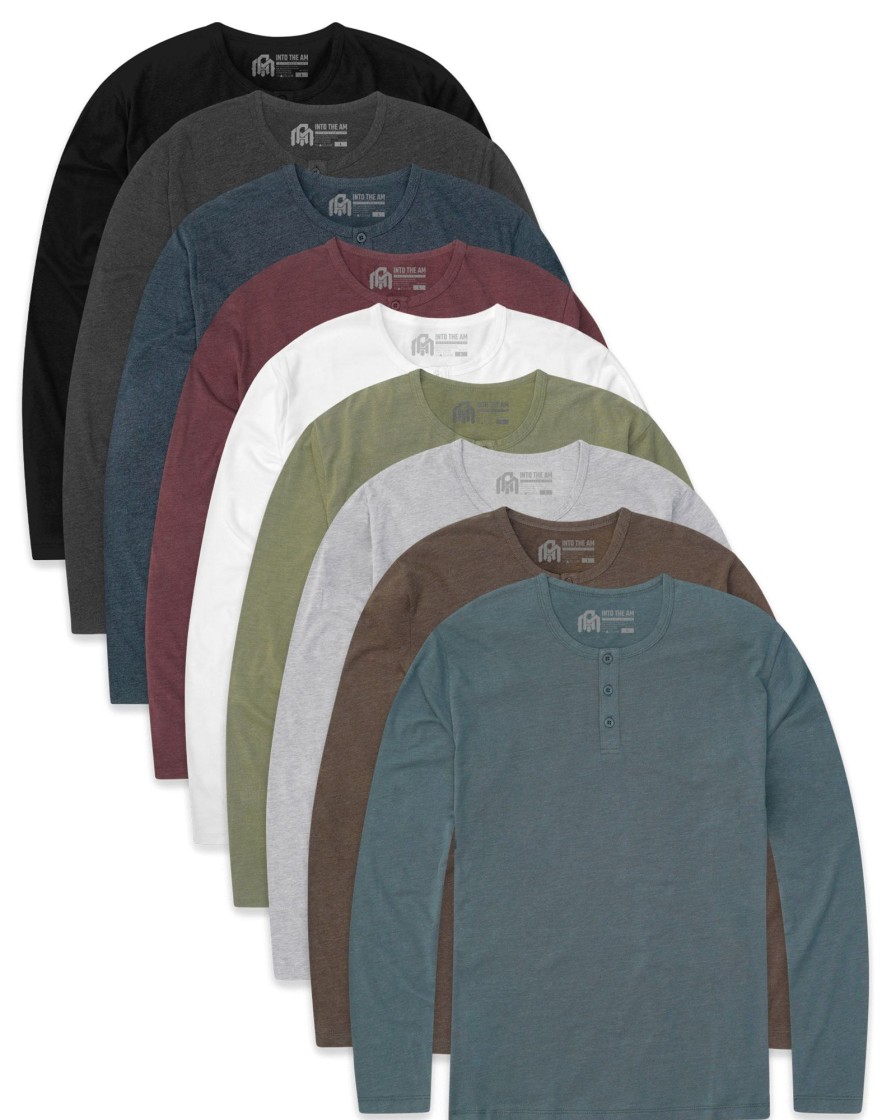 Tops INTO THE AM | Long Sleeve Henley Tee - Non-Branded