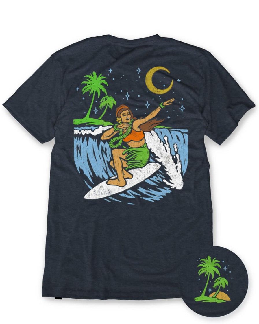 Tops INTO THE AM | Twilight Surf Tee Navy