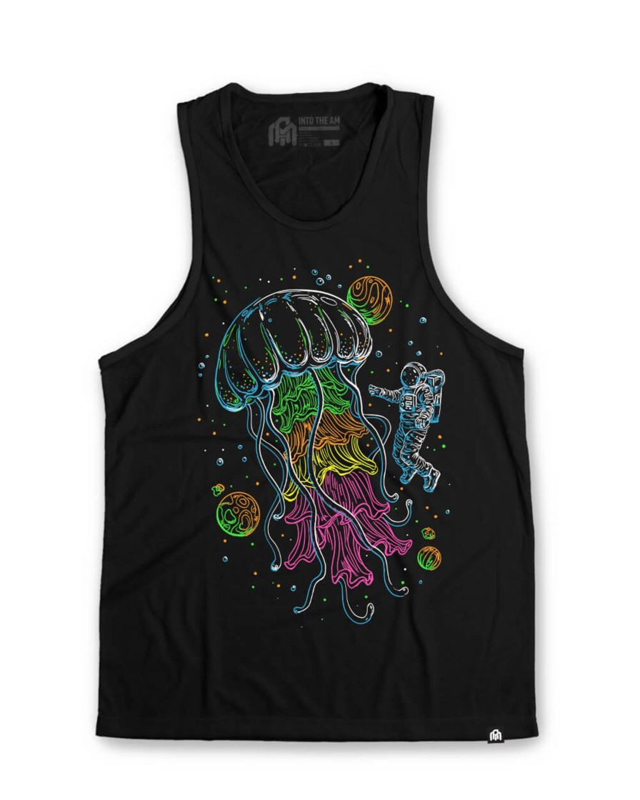 Tops INTO THE AM | Space Jelly Tank Black