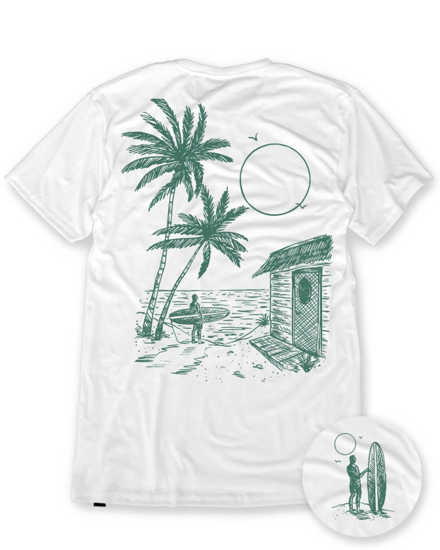 Tops INTO THE AM | Surf Shack Tee White