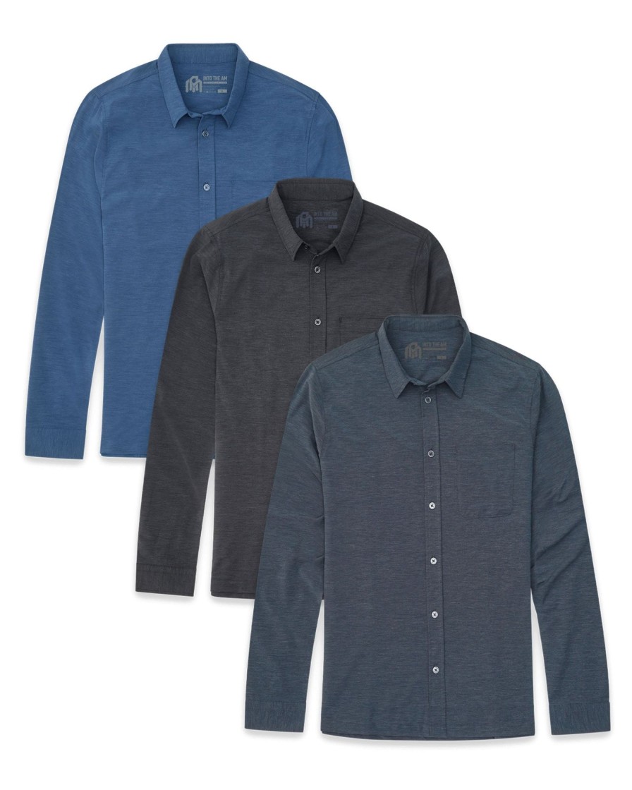 Tops INTO THE AM | Long Sleeve Button Up