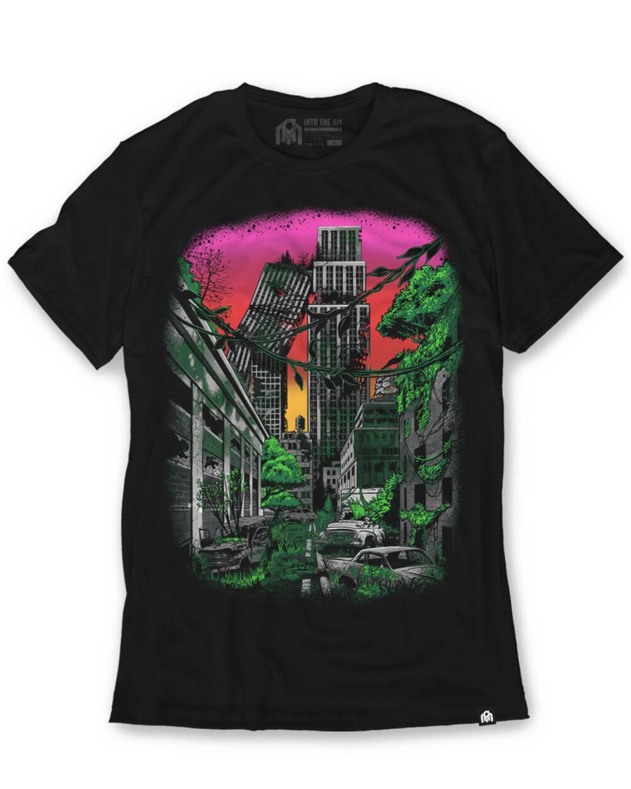 Tops INTO THE AM | Botanic Wasteland Tee Black