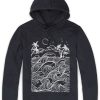 Outerwear INTO THE AM | Raging Sea Hoodie Navy