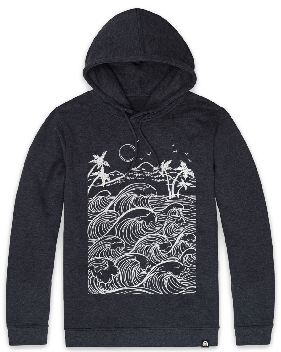 Outerwear INTO THE AM | Raging Sea Hoodie Navy