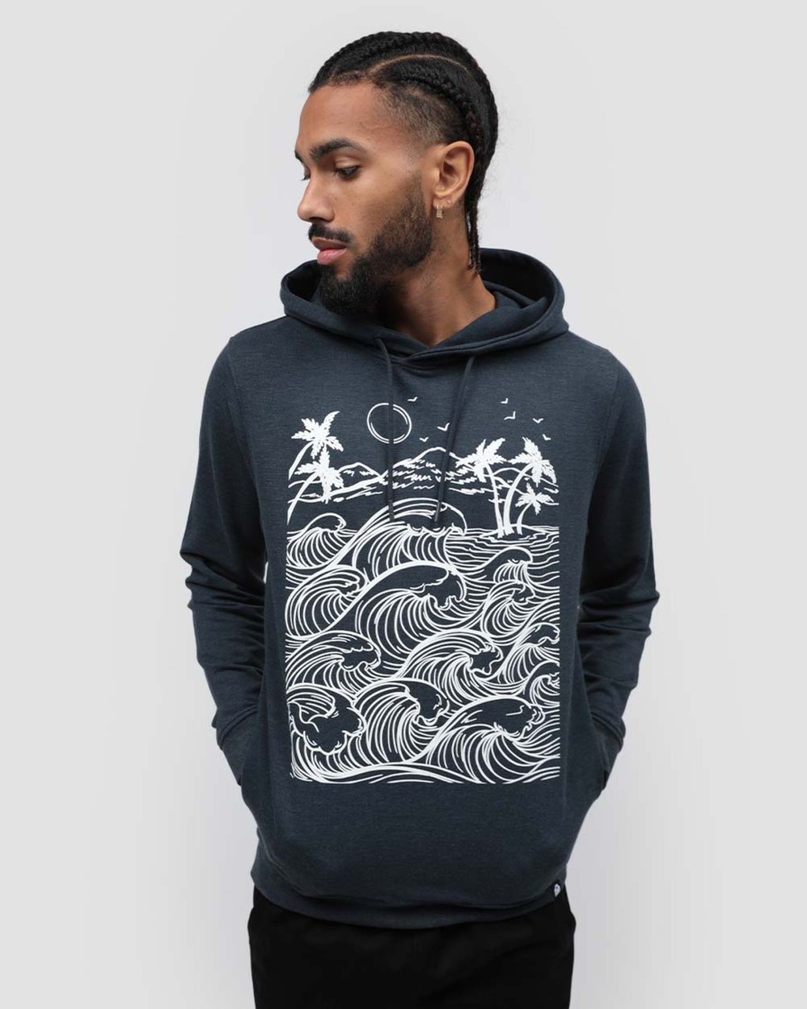 Outerwear INTO THE AM | Raging Sea Hoodie Navy