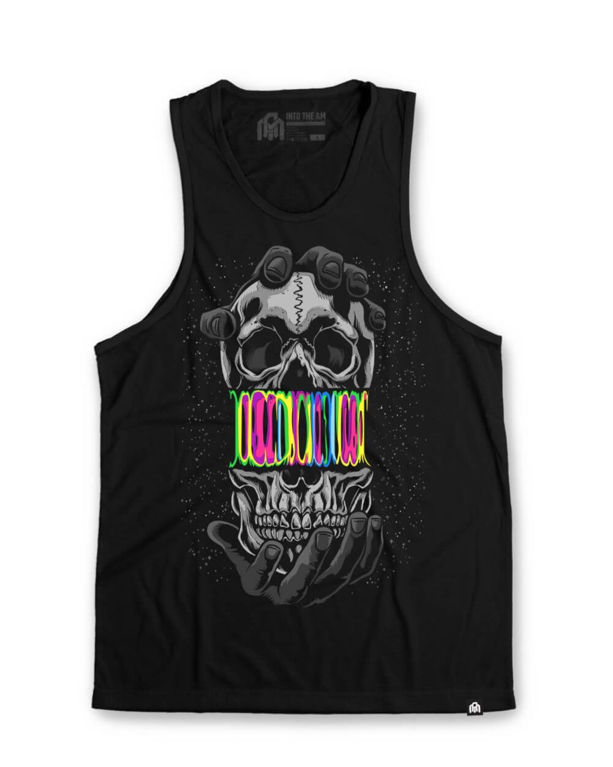 Tops INTO THE AM | Skull Slush Tank Black