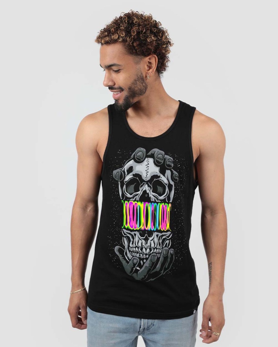 Tops INTO THE AM | Skull Slush Tank Black