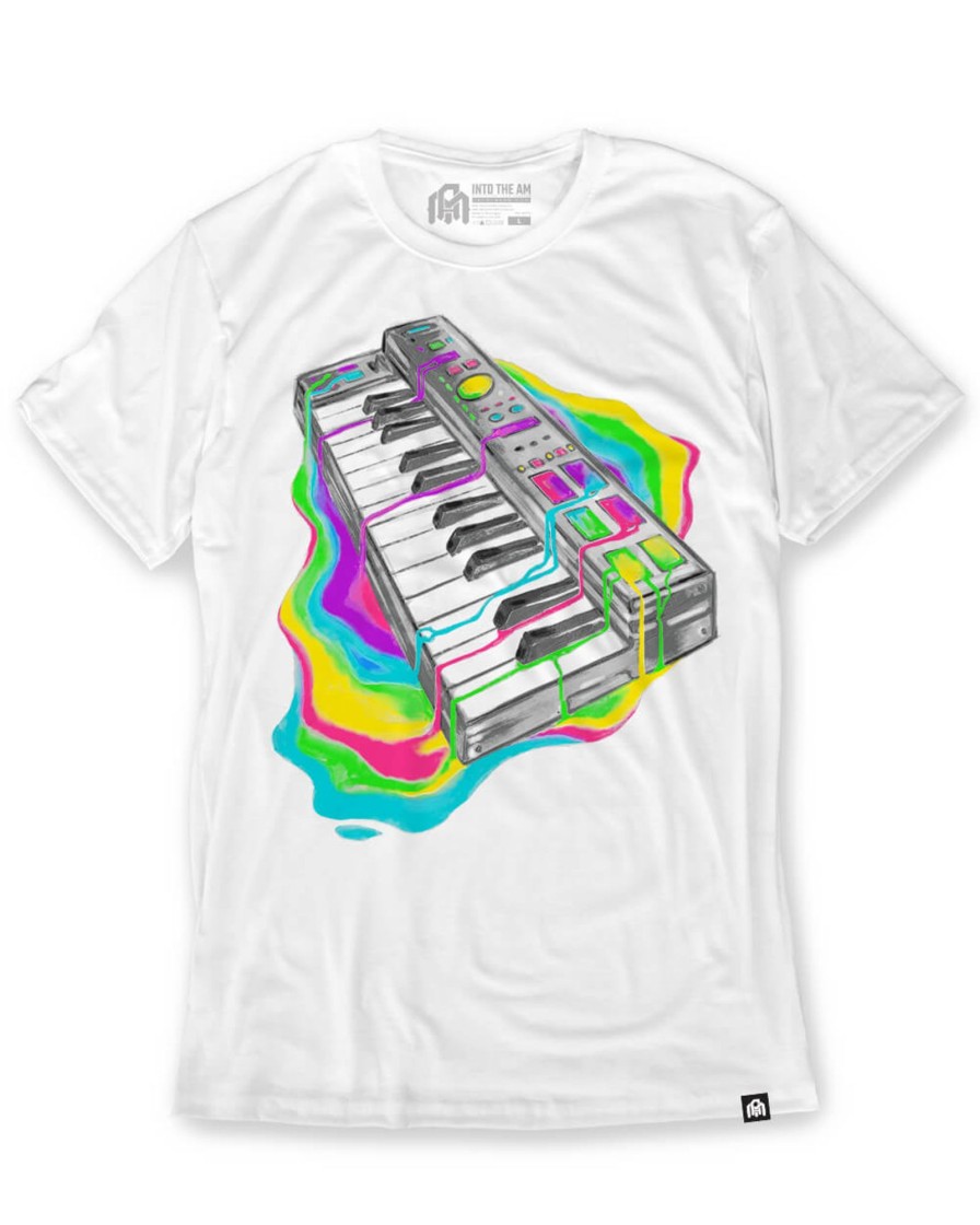 Tops INTO THE AM | Neon Beats Tee White