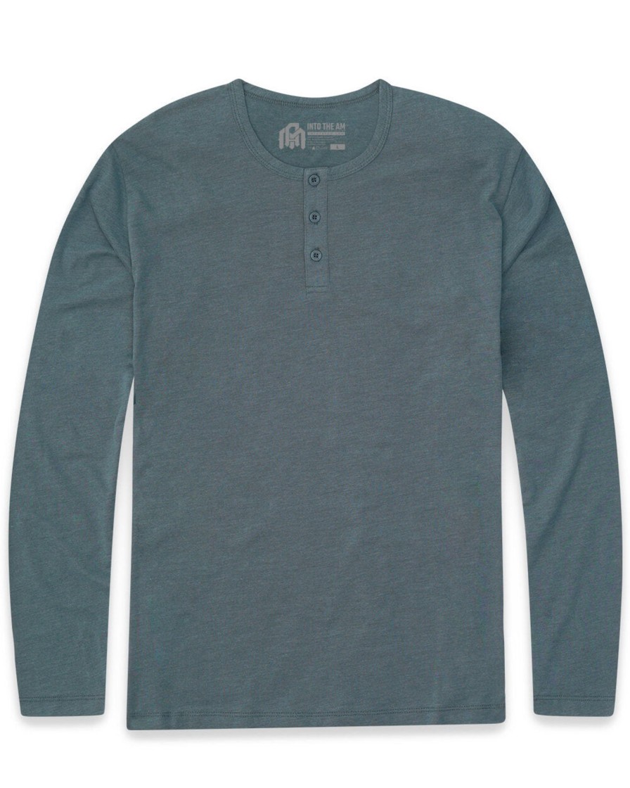 Tops INTO THE AM | Long Sleeve Henley Tee - Non-Branded