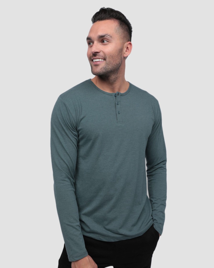 Tops INTO THE AM | Long Sleeve Henley Tee - Non-Branded