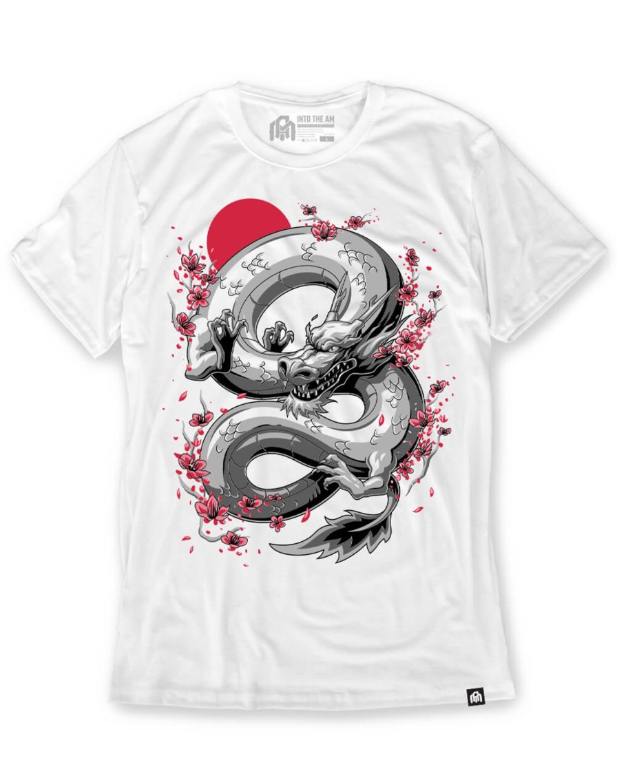 Tops INTO THE AM | Blossom Dragon Tee White