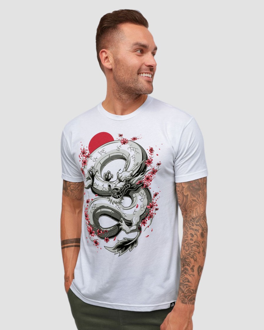 Tops INTO THE AM | Blossom Dragon Tee White