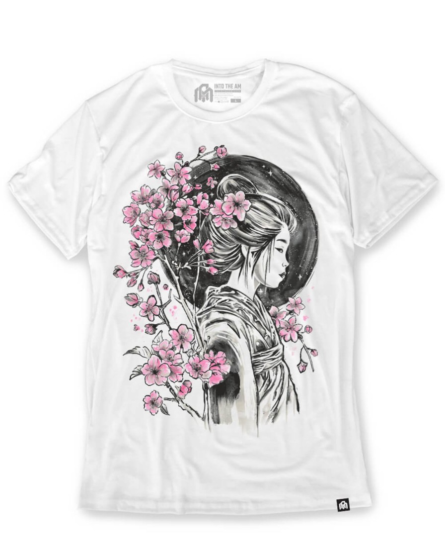 Tops INTO THE AM | Lunar Blossom Tee White