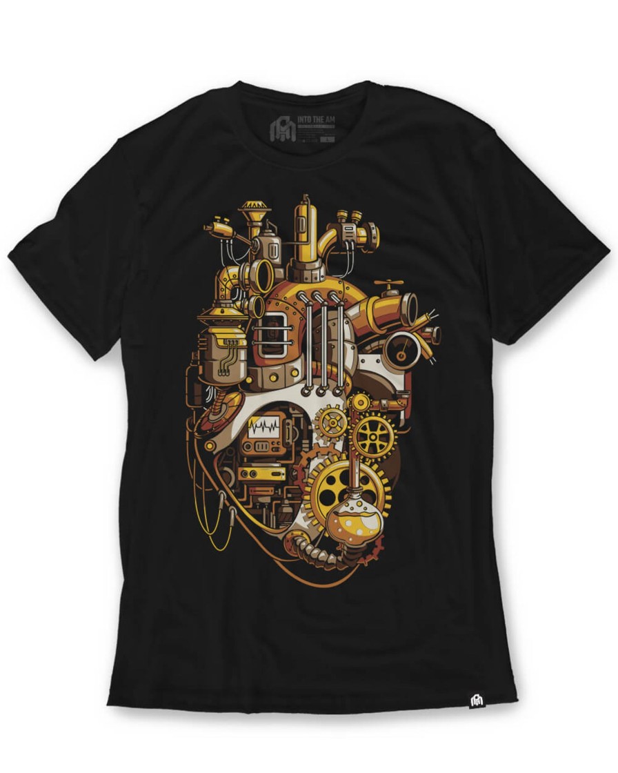 Tops INTO THE AM | Clockwork Heart Tee Black