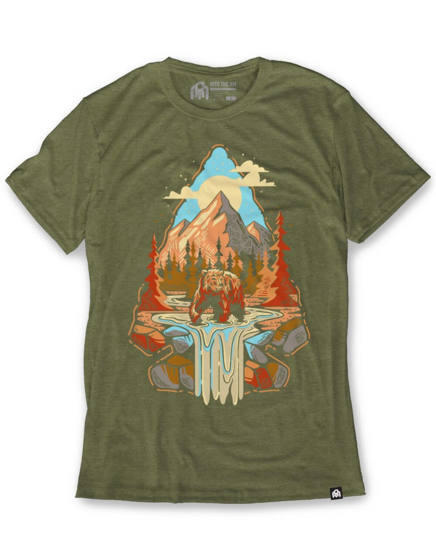 Tops INTO THE AM | Wilderness Tee Olive Green