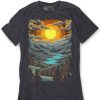 Tops INTO THE AM | Sunset Serenity Tee Charcoal