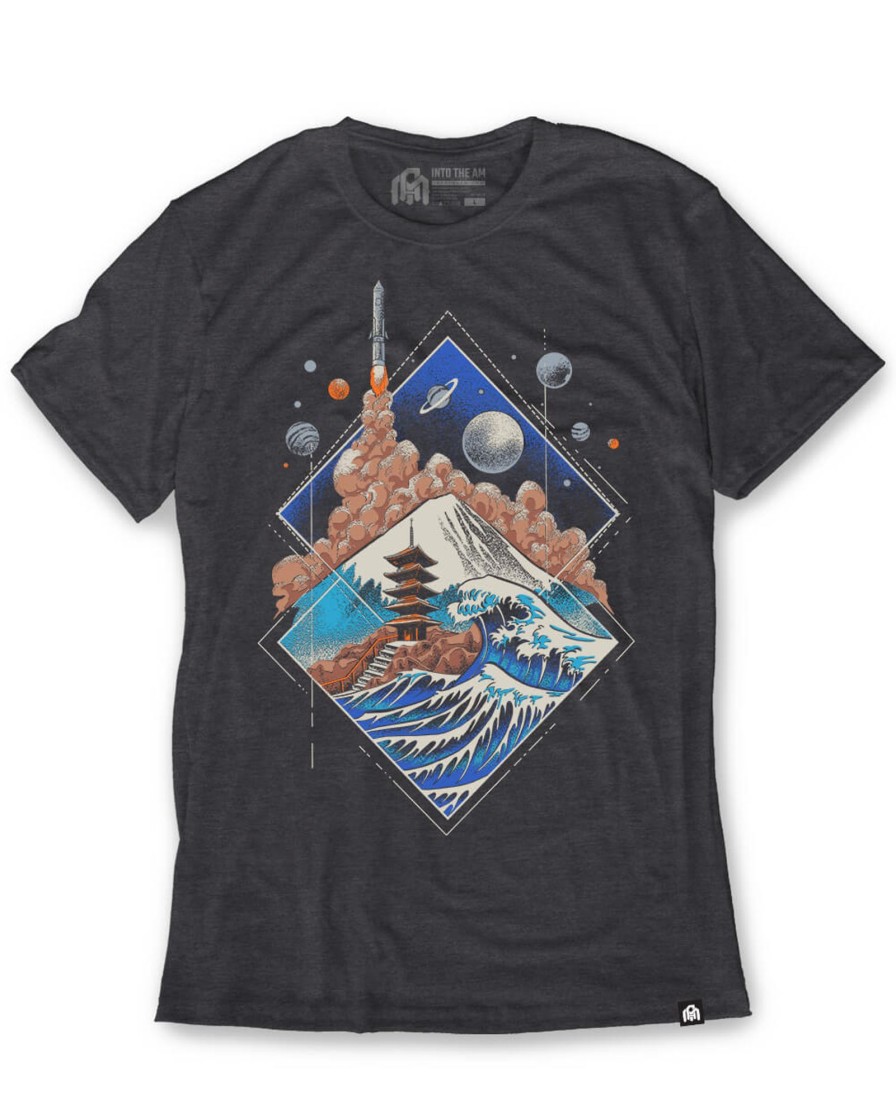 Tops INTO THE AM | Cosmic Summit Tee Charcoal