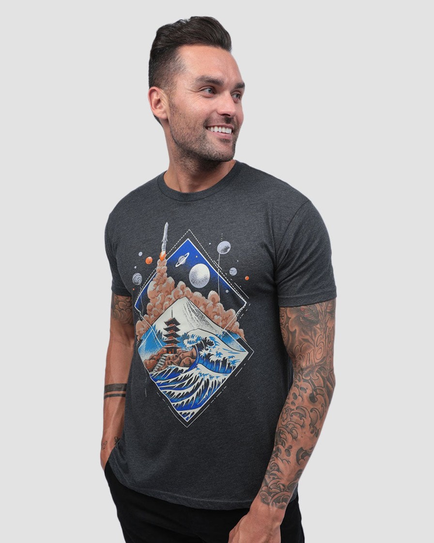 Tops INTO THE AM | Cosmic Summit Tee Charcoal