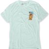 Tops INTO THE AM | Tropical Bliss Tee Light Blue