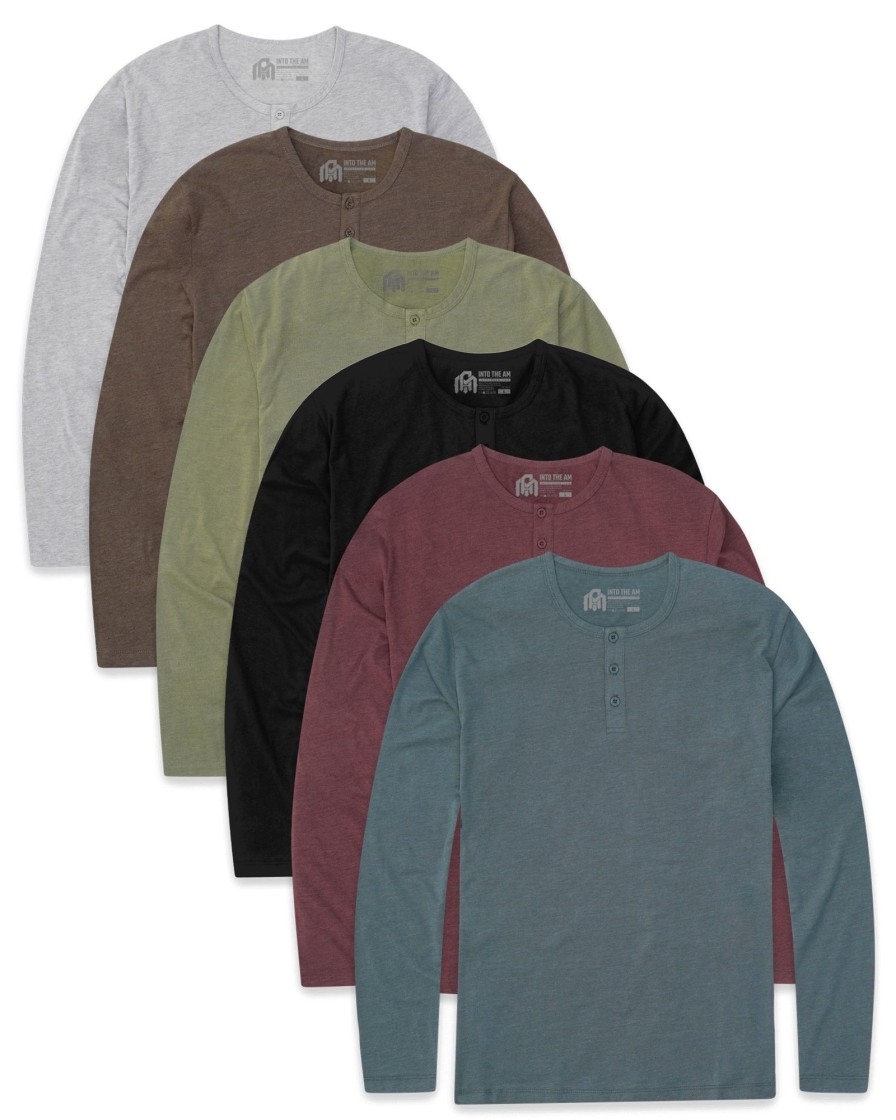 Tops INTO THE AM | Long Sleeve Henley Tee - Non-Branded