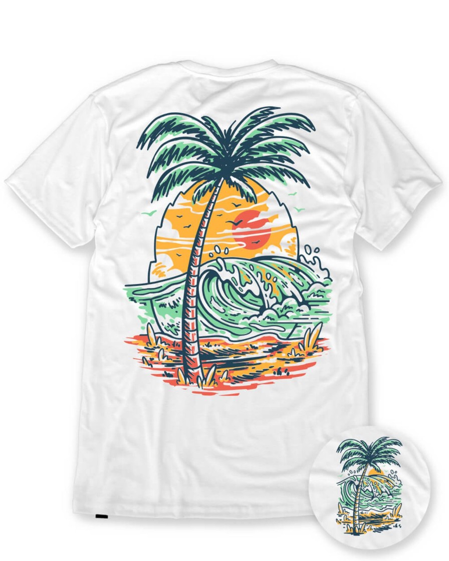 Tops INTO THE AM | Pineapple Paradise Tee White