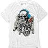 Tops INTO THE AM | Skeletal Beats Tee White