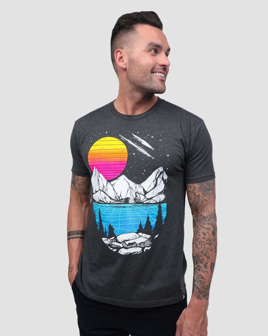 Tops INTO THE AM | Digital Dusk Tee Charcoal