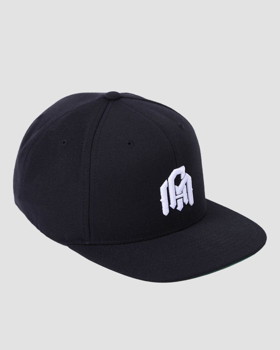 Accessories INTO THE AM | Basic Am Snapback Hat Black