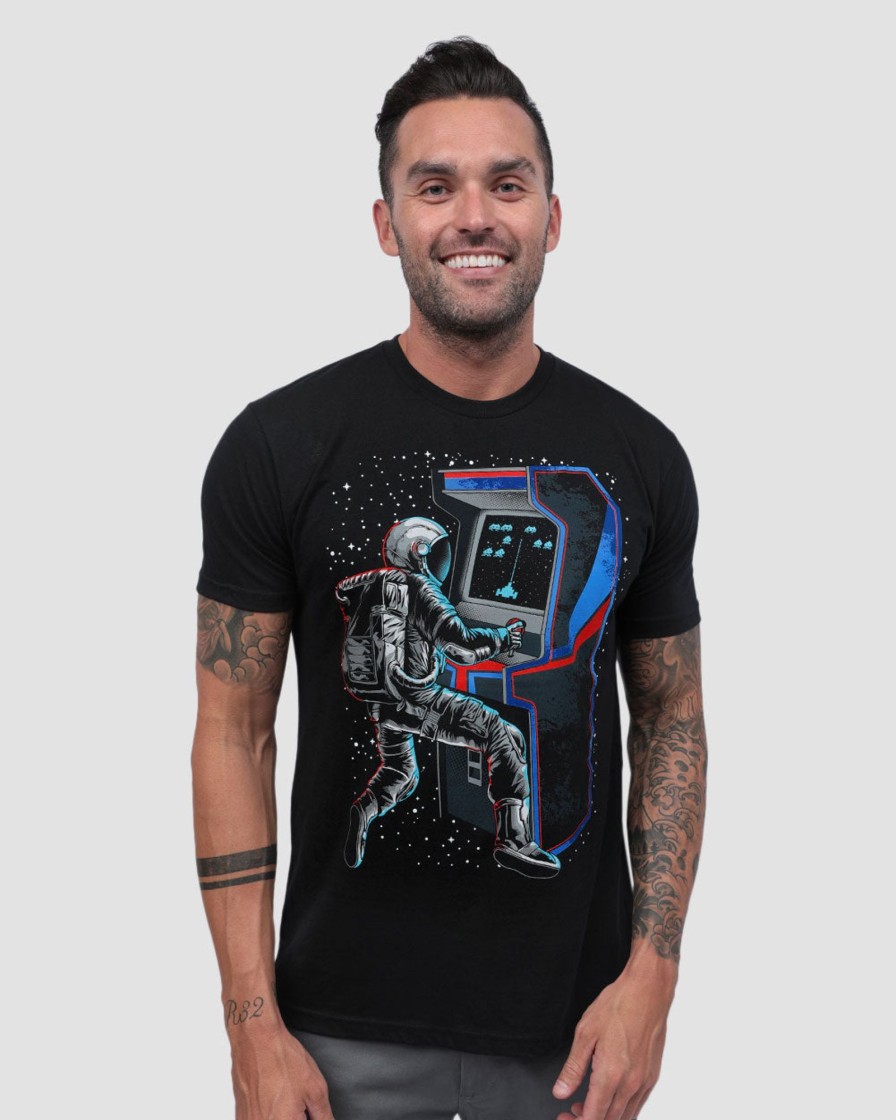 Tops INTO THE AM | Galactic Gamer Tee Black