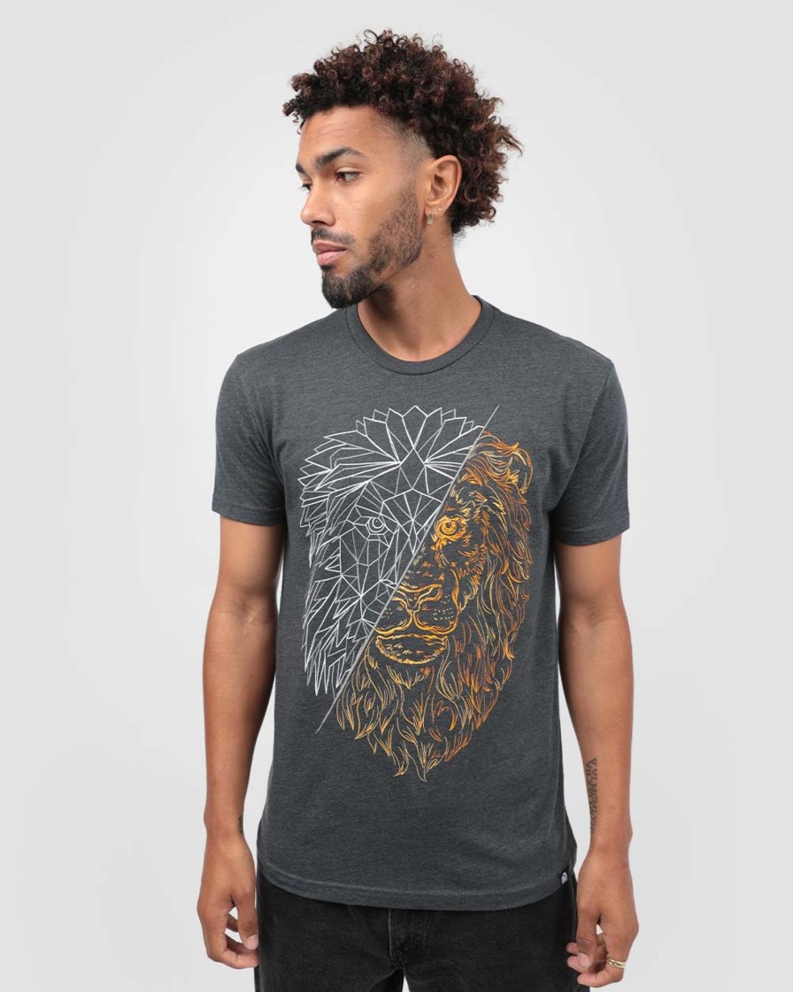 Tops INTO THE AM | Fractured King Tee Charcoal