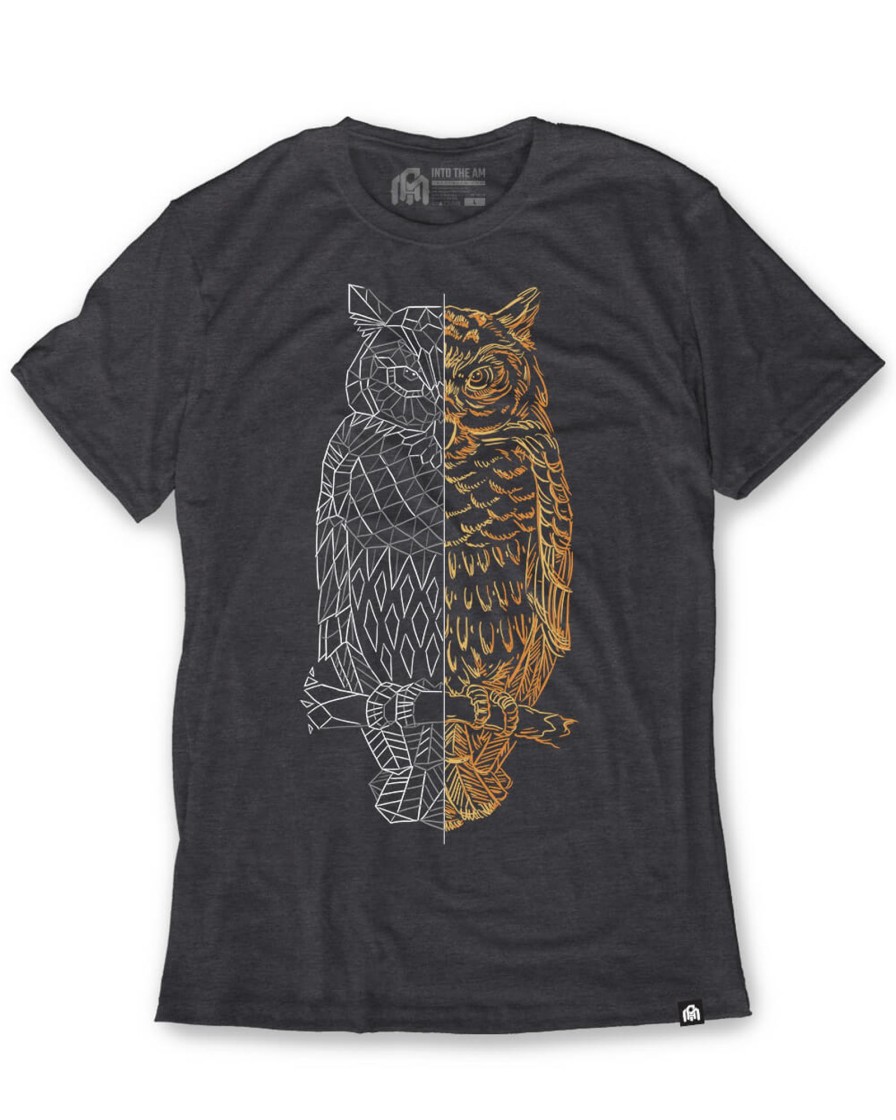 Tops INTO THE AM | Fractured Owl Tee Charcoal