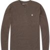 Tops INTO THE AM | Long Sleeve Henley Tee - Branded