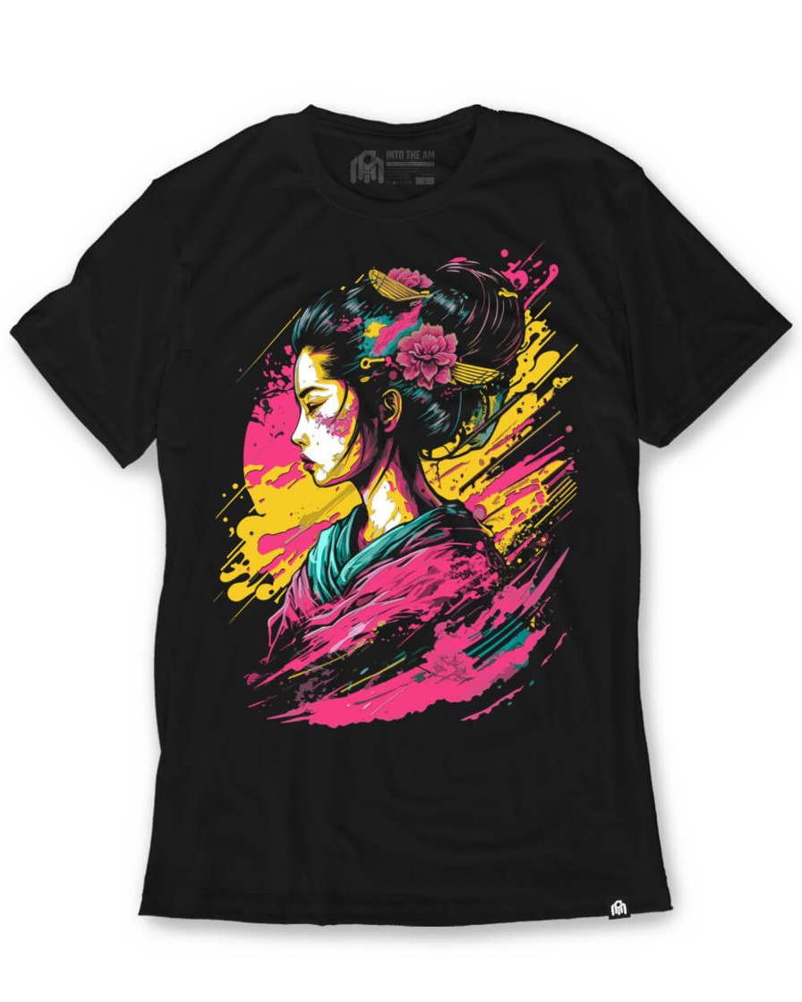 Tops INTO THE AM | Neon Geisha Tee Black