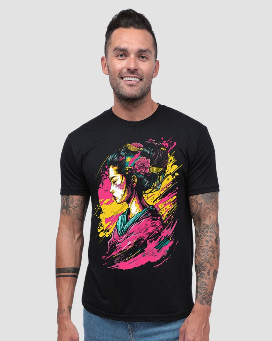 Tops INTO THE AM | Neon Geisha Tee Black