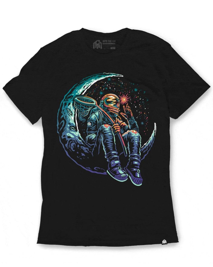 Tops INTO THE AM | Lunar Harvest Glow-In-The-Dark Tee Black