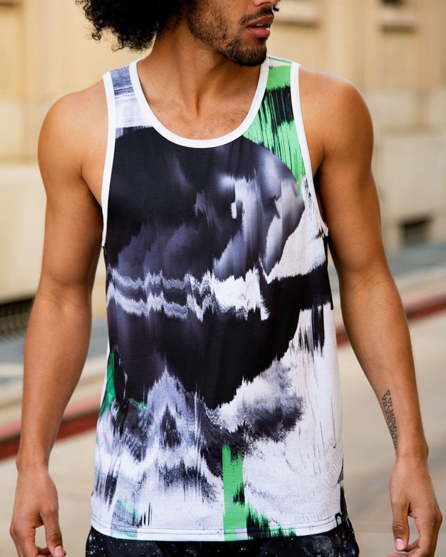 Tops INTO THE AM | Distorted Skies Tank All Over Print