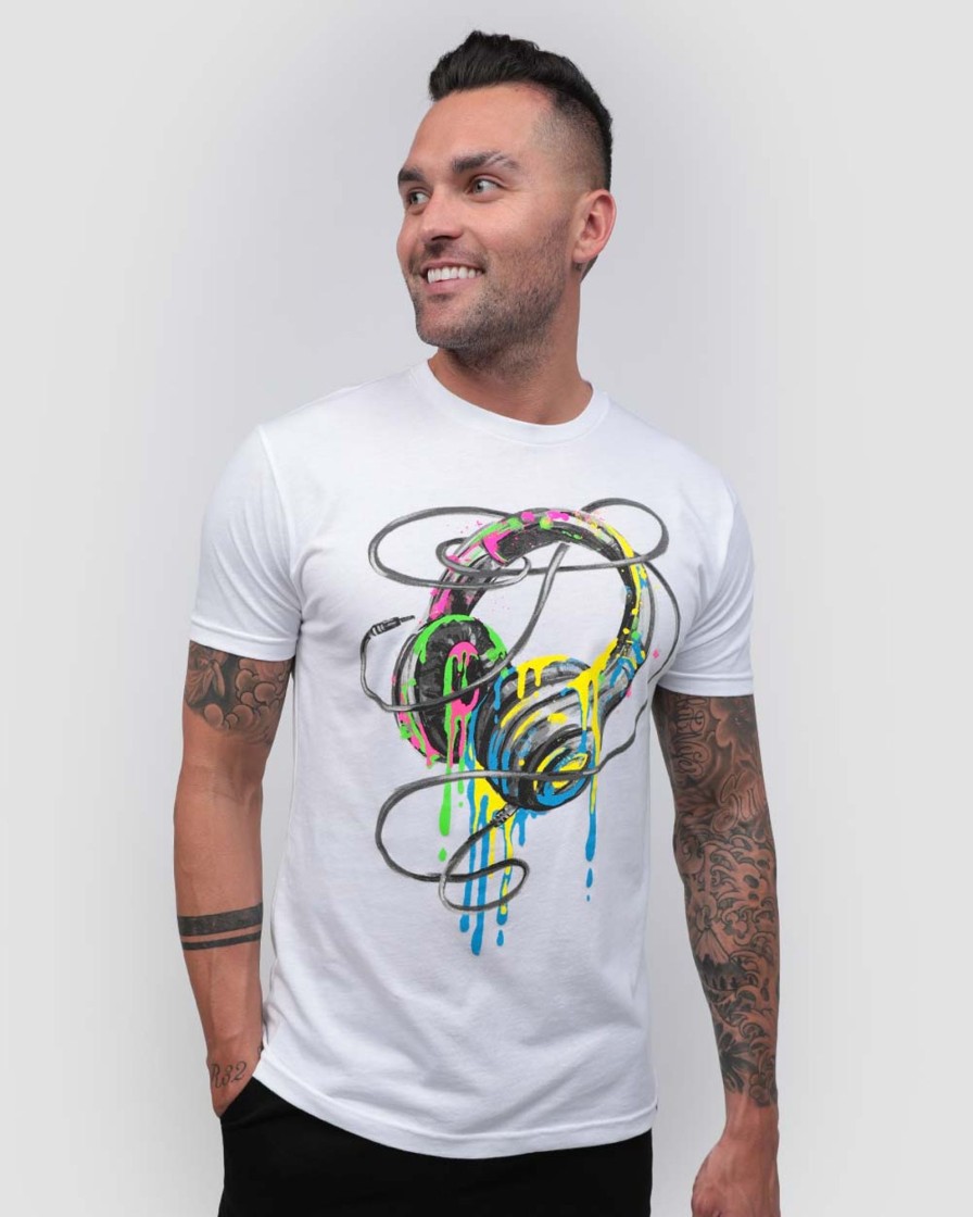 Tops INTO THE AM | Dripping Beat Tee White