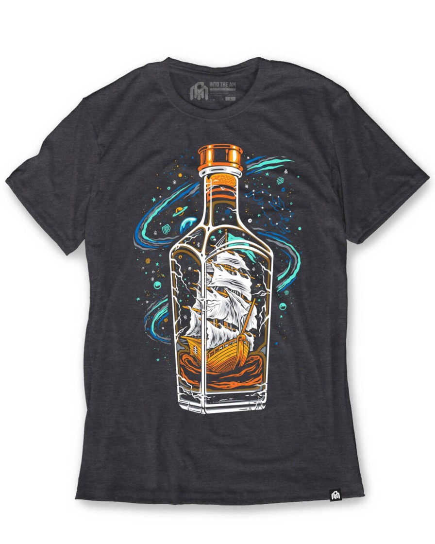 Tops INTO THE AM | Bourbon Voyage Tee Charcoal