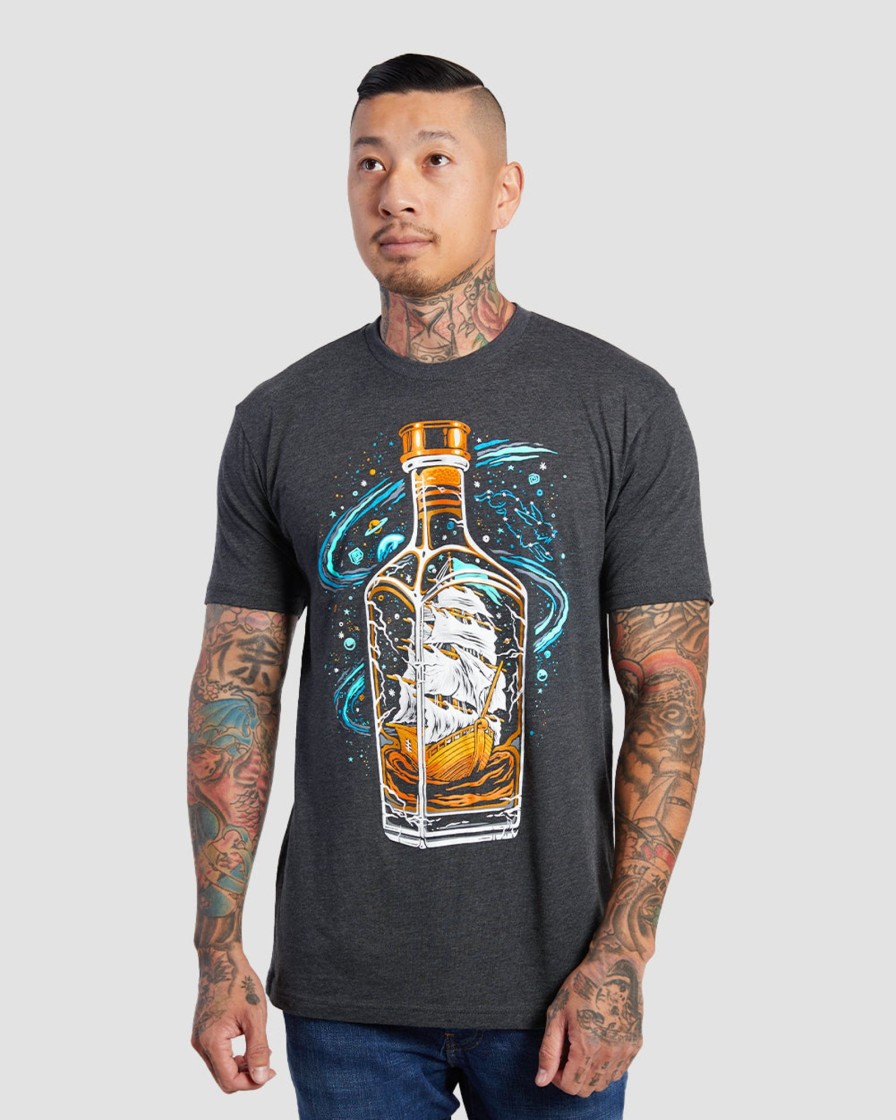 Tops INTO THE AM | Bourbon Voyage Tee Charcoal