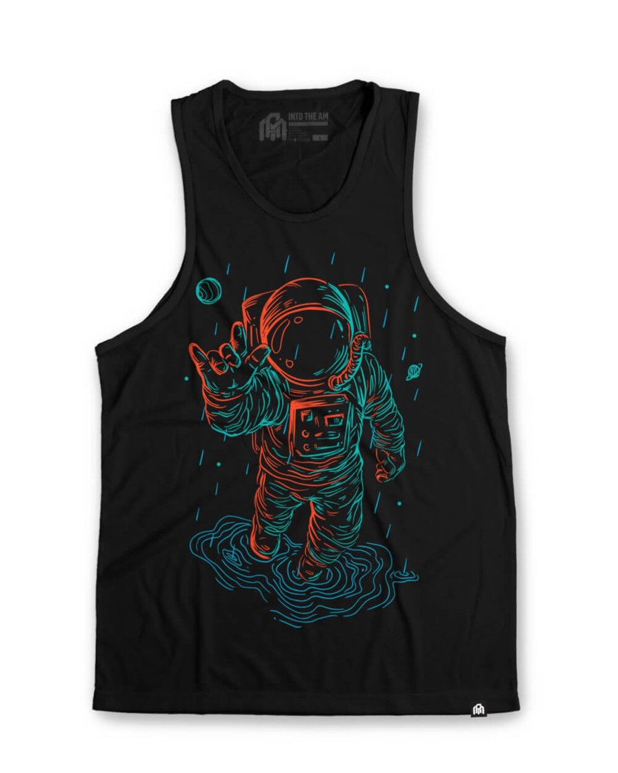 Tops INTO THE AM | Universal Love Glow-In-The-Dark Tank Black