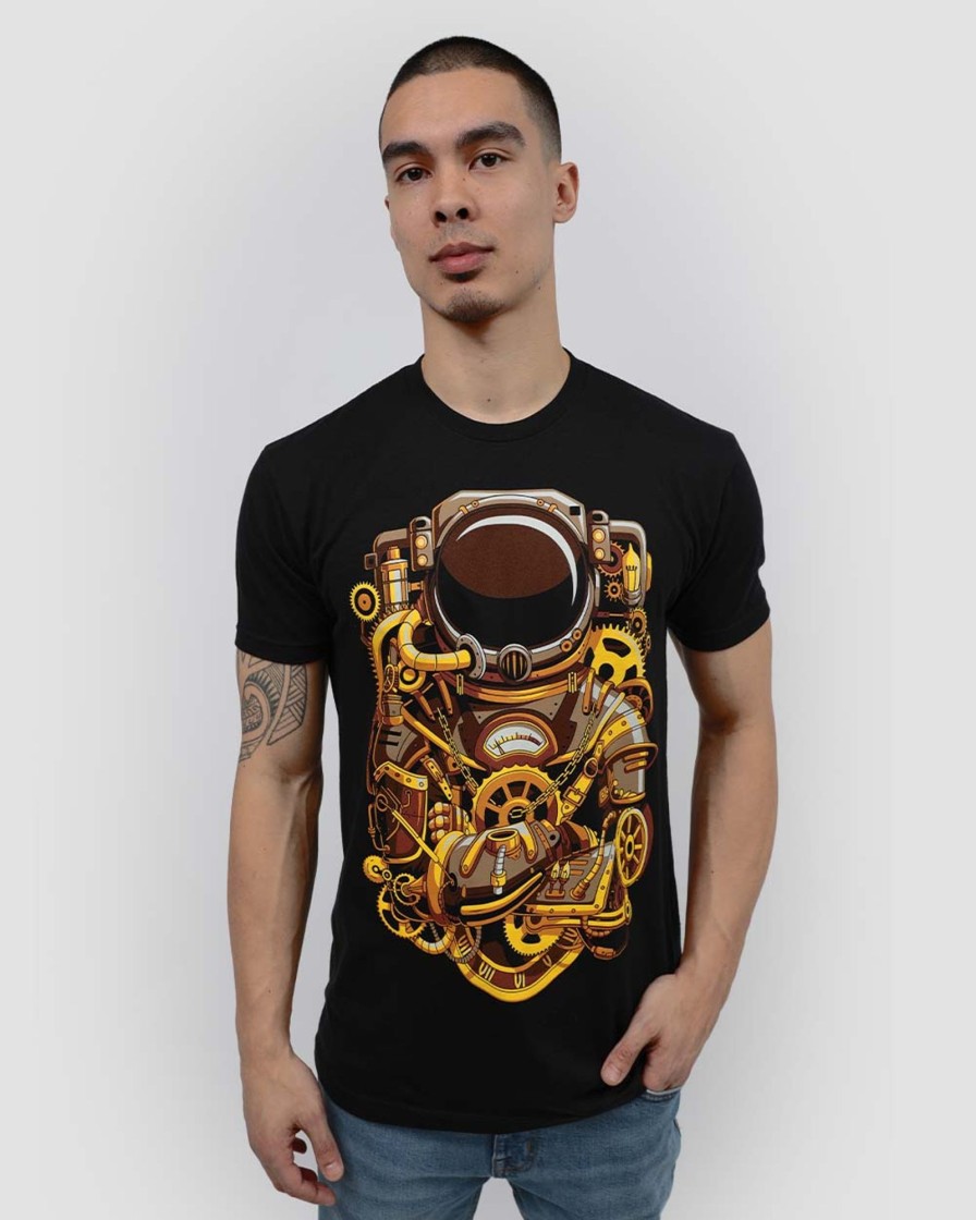 Tops INTO THE AM | Clockwork Astronaut Tee Black